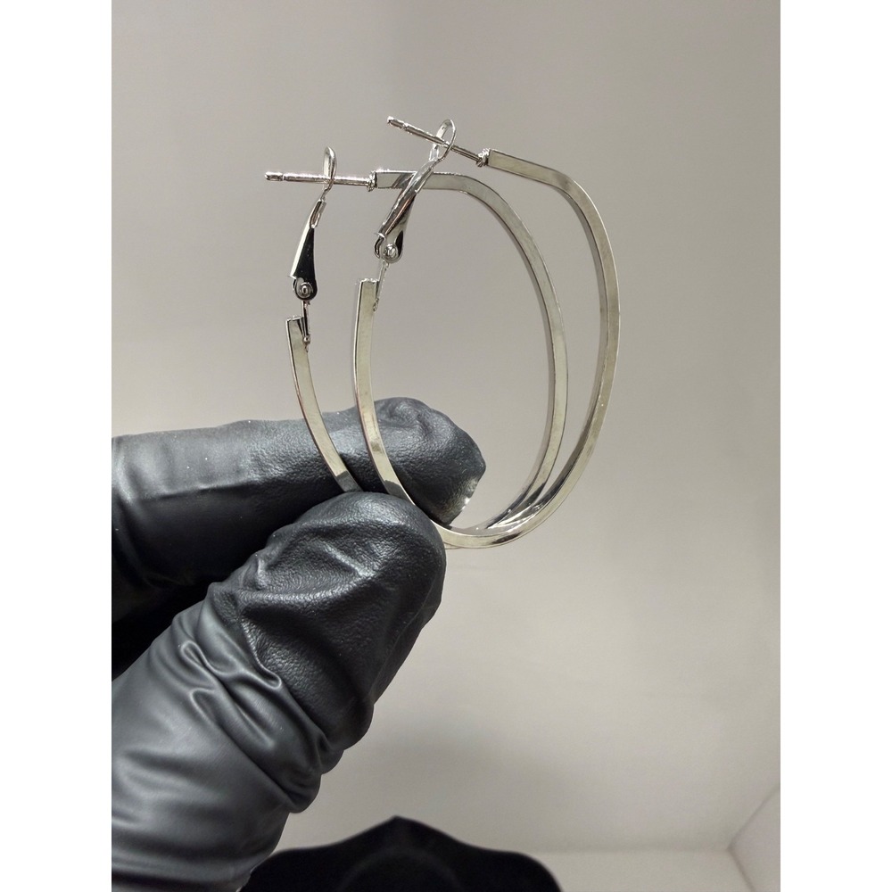 hoop earrings silver filled solid hoop